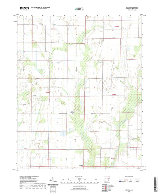 Central Arkansas US Topo Map Image