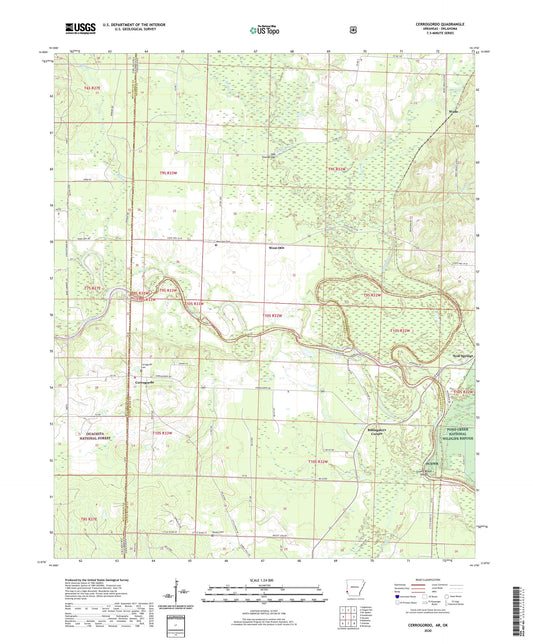 Cerrogordo Arkansas US Topo Map Image