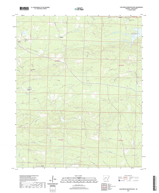 Chalybeate Mountain East Arkansas US Topo Map Image