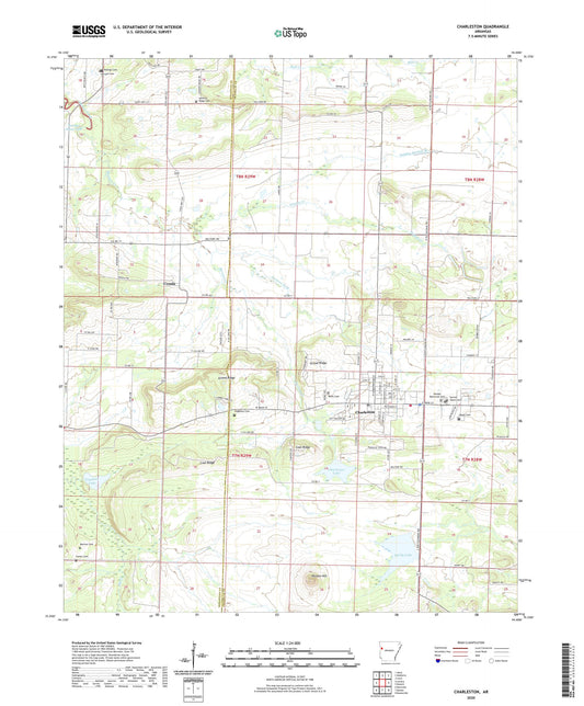 Charleston Arkansas US Topo Map Image