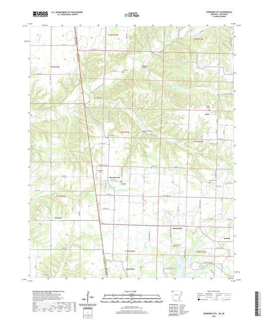 Cherokee City Arkansas US Topo Map Image