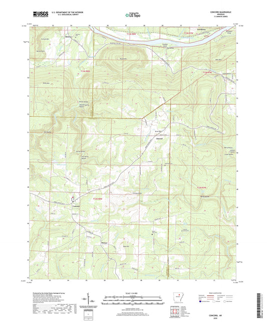 Concord Arkansas US Topo Map Image