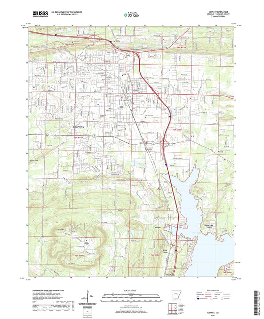 Conway Arkansas US Topo Map Image