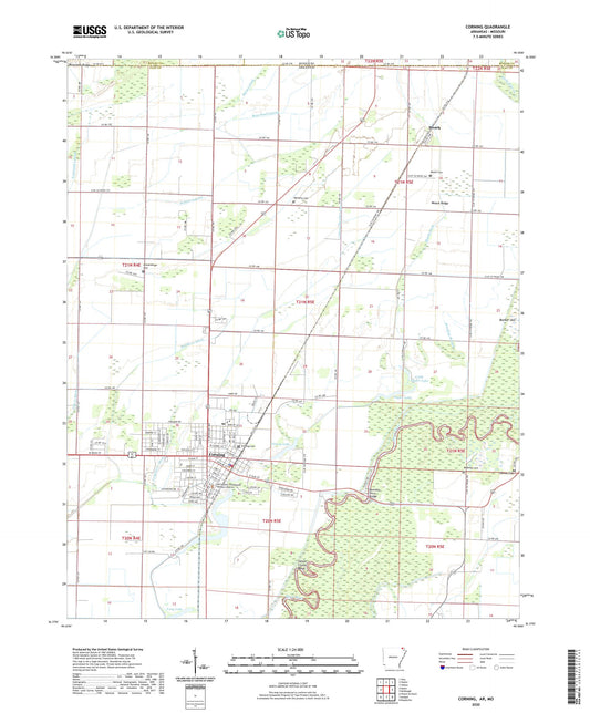 Corning Arkansas US Topo Map Image
