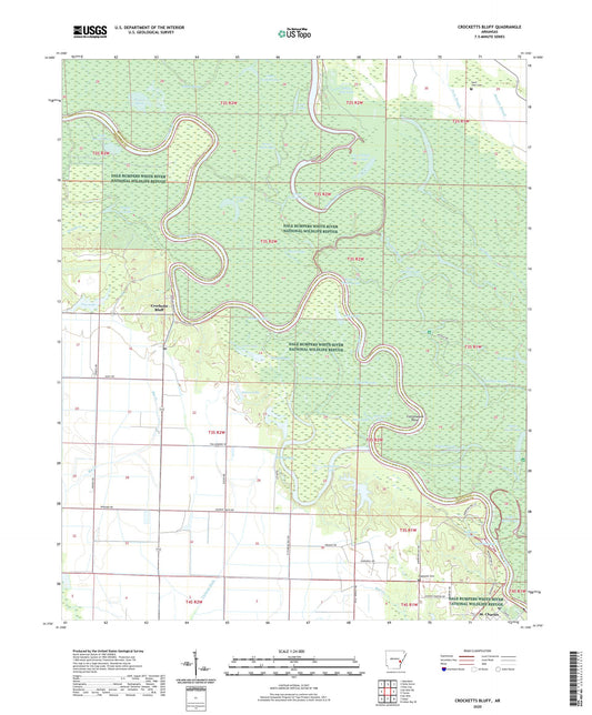 Crocketts Bluff Arkansas US Topo Map Image