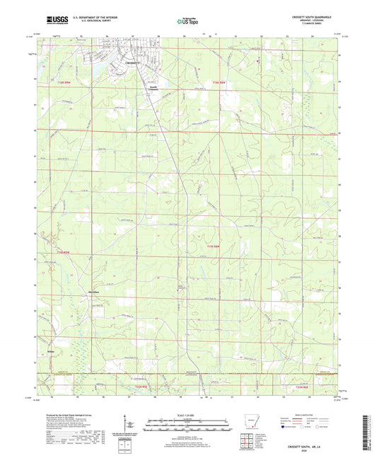 Crossett South Arkansas US Topo Map Image