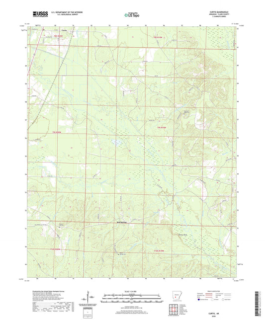 Curtis Arkansas US Topo Map Image