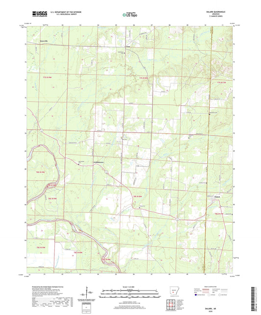 Dalark Arkansas US Topo Map Image