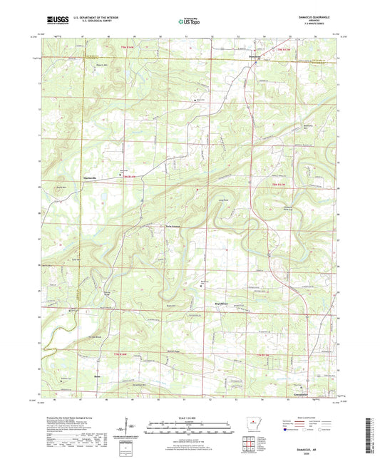Damascus Arkansas US Topo Map Image