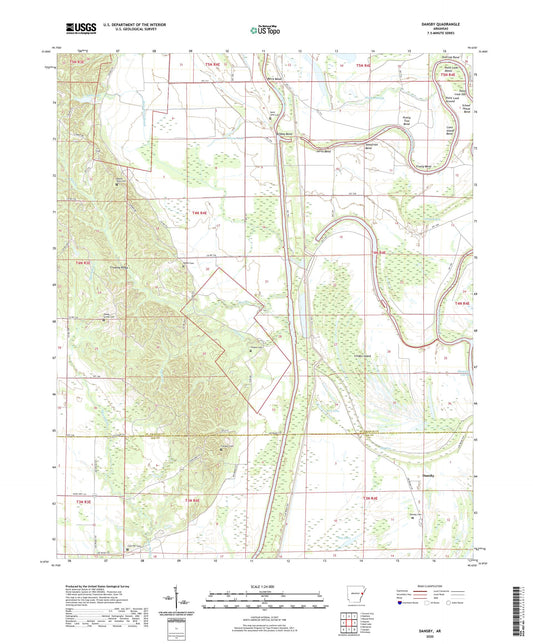 Dansby Arkansas US Topo Map Image