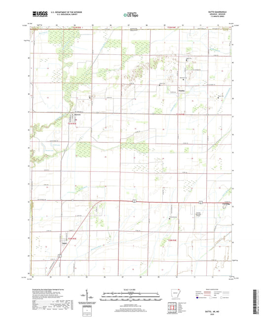 Datto Arkansas US Topo Map Image