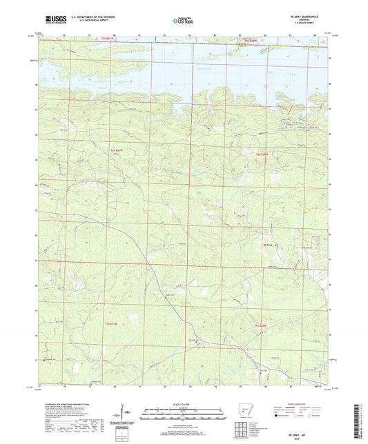 De Gray Arkansas US Topo Map Image