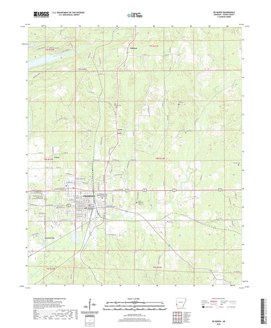 De Queen Arkansas US Topo Map Image