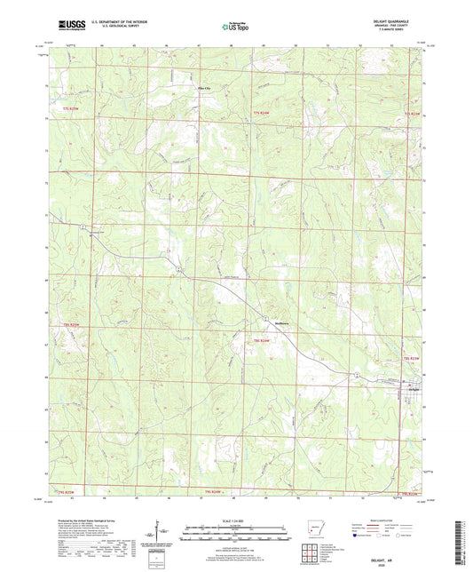 Delight Arkansas US Topo Map Image