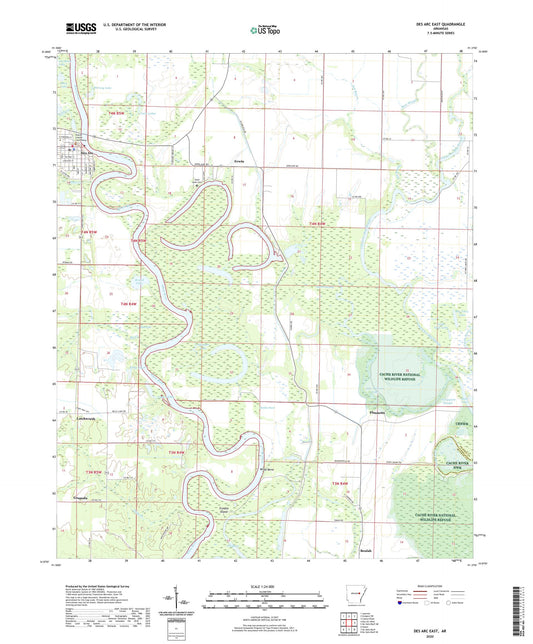 Des Arc East Arkansas US Topo Map Image