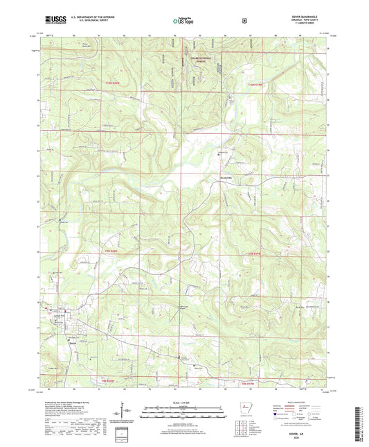 Dover Arkansas US Topo Map Image