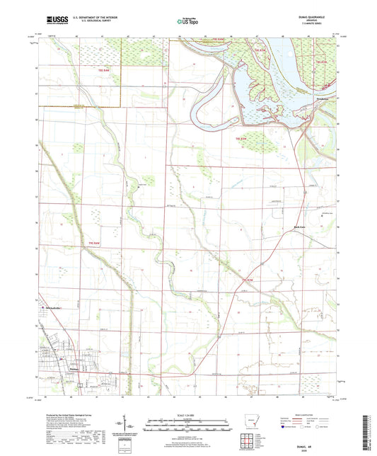 Dumas Arkansas US Topo Map Image
