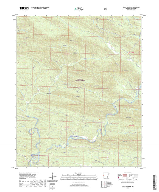 Eagle Mountain Arkansas US Topo Map Image