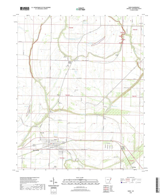 Earle Arkansas US Topo Map Image