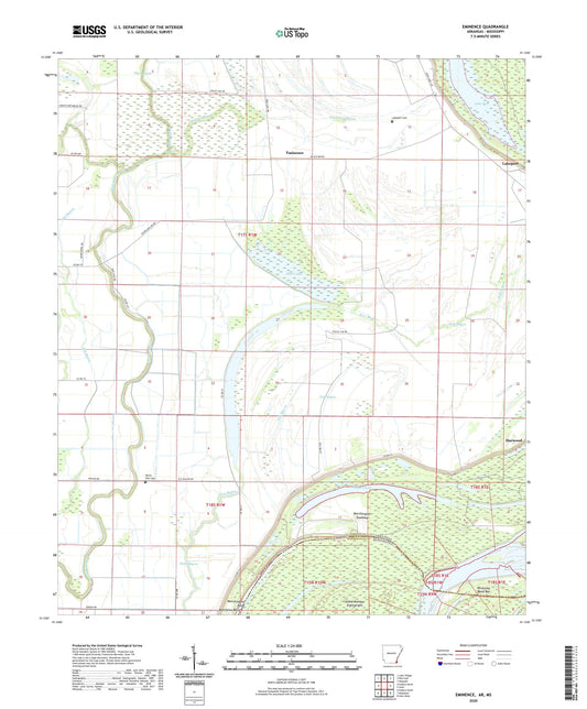 Eminence Arkansas US Topo Map Image