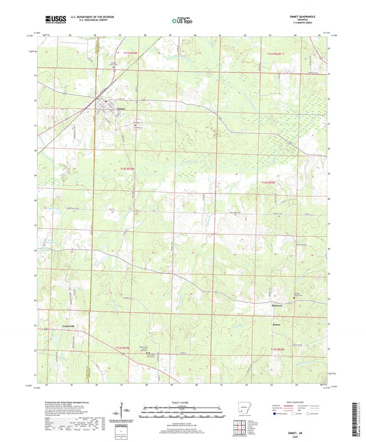 Emmet Arkansas US Topo Map Image
