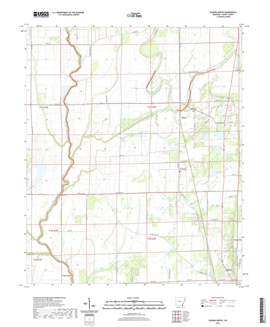 Eudora North Arkansas US Topo Map Image