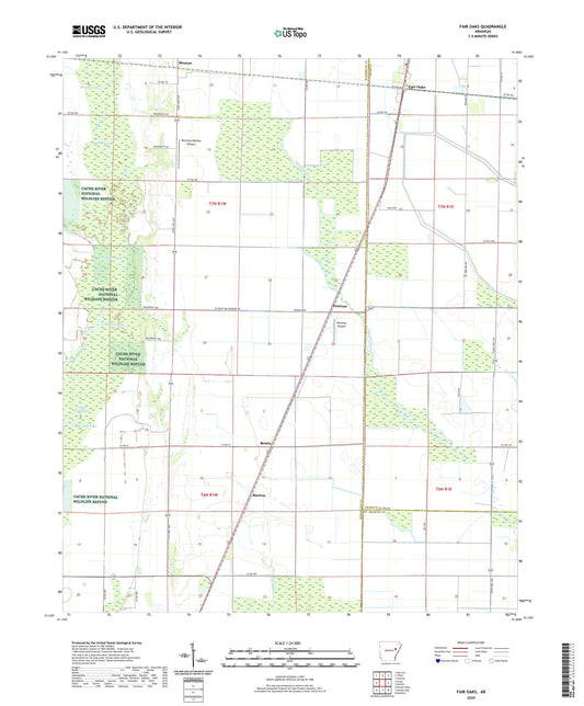 Fair Oaks Arkansas US Topo Map Image