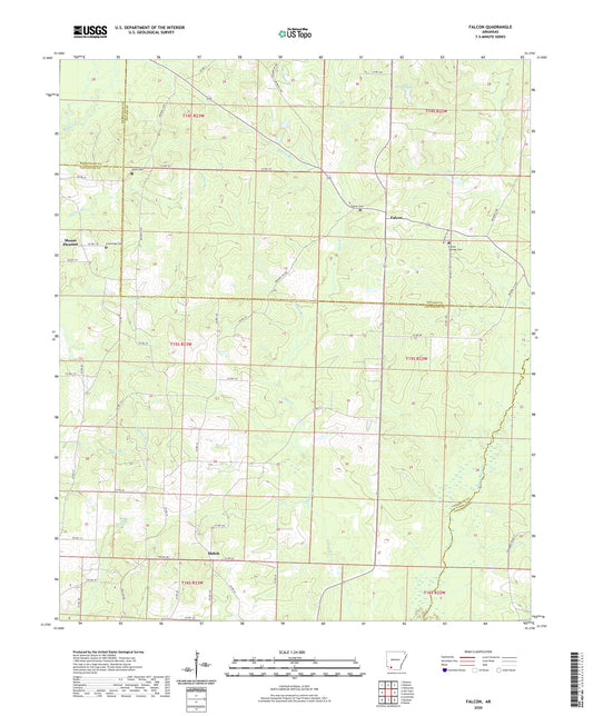 Falcon Arkansas US Topo Map Image