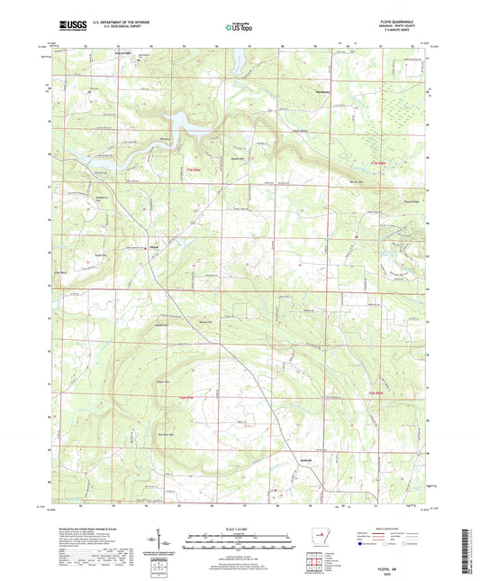 Floyd Arkansas US Topo Map Image