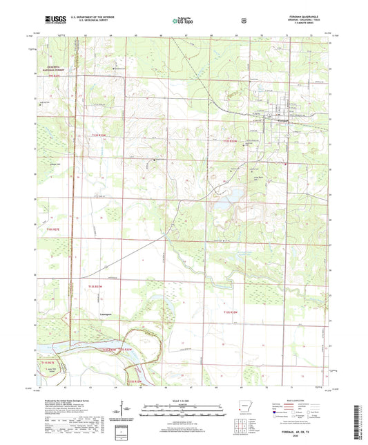 Foreman Arkansas US Topo Map Image