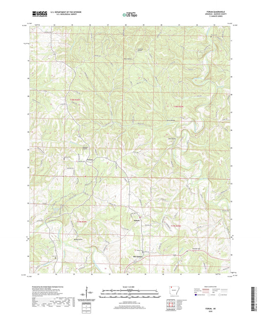 Forum Arkansas US Topo Map Image