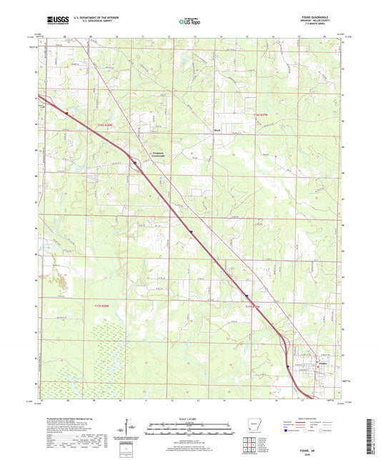 Fouke Arkansas US Topo Map Image