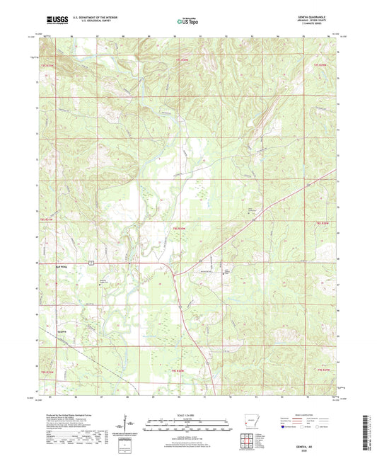 Geneva Arkansas US Topo Map Image