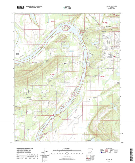 Gleason Arkansas US Topo Map Image