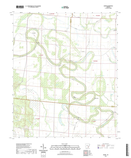 Gourd Arkansas US Topo Map Image