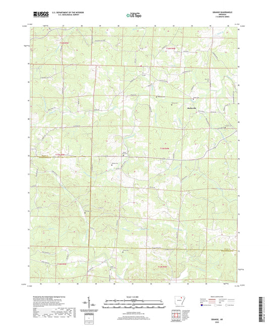 Grange Arkansas US Topo Map Image