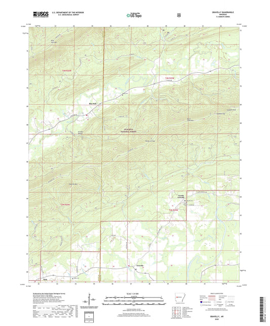 Gravelly Arkansas US Topo Map Image