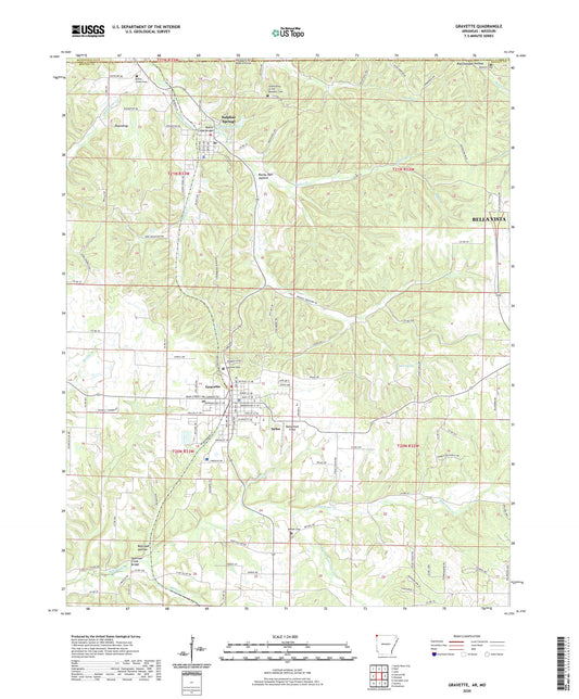 Gravette Arkansas US Topo Map Image