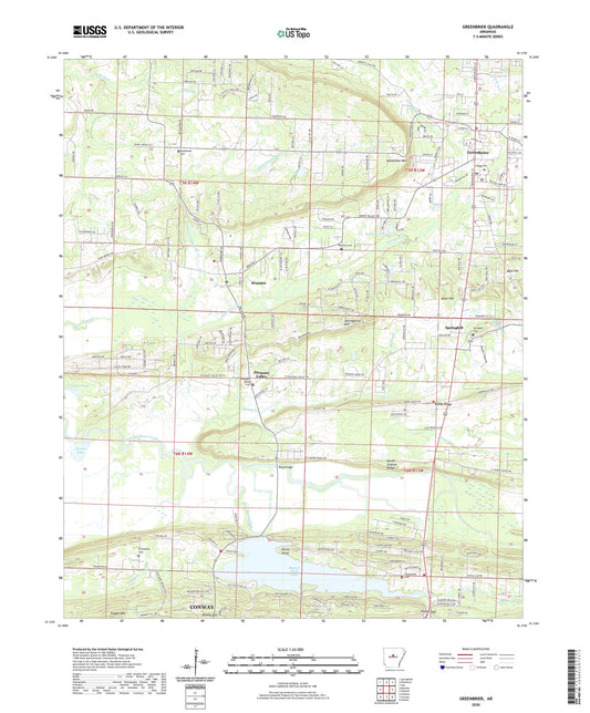 Greenbrier Arkansas US Topo Map Image