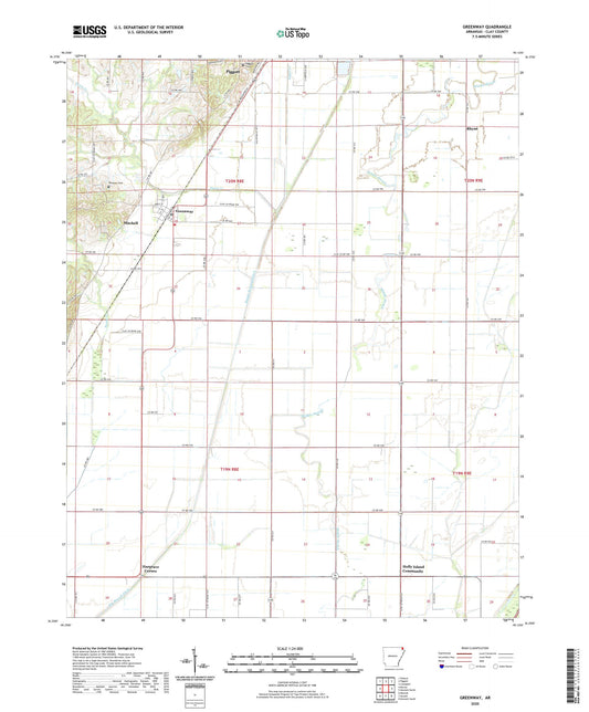 Greenway Arkansas US Topo Map Image