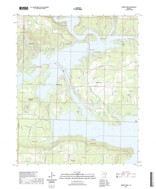 Greers Ferry Arkansas US Topo Map Image