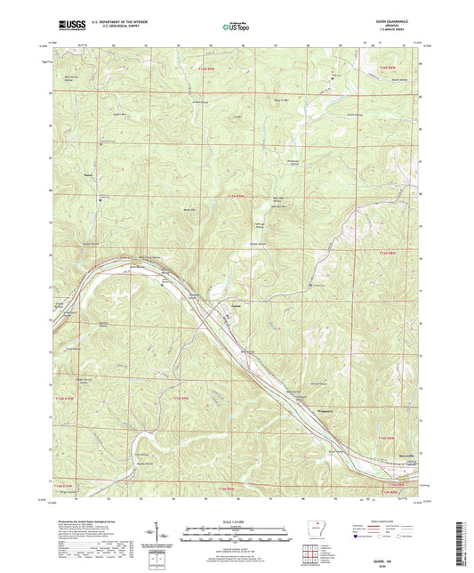 Guion Arkansas US Topo Map Image