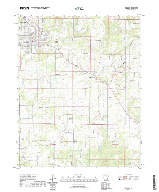 Harrison Arkansas US Topo Map Image