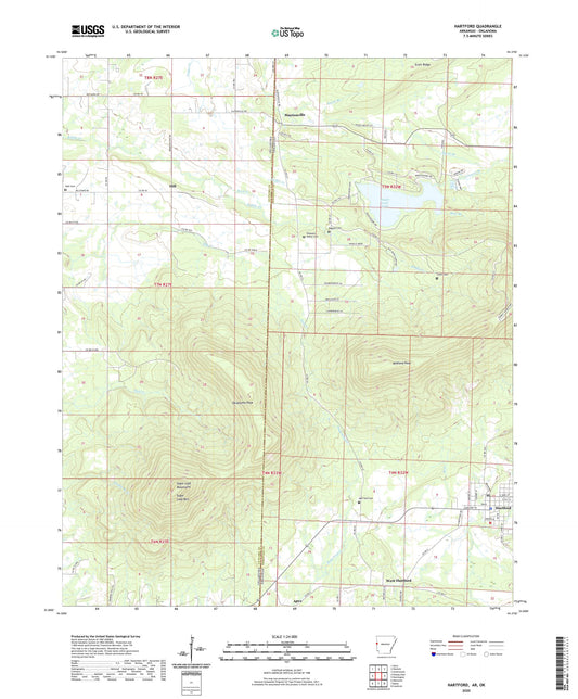 Hartford Arkansas US Topo Map Image