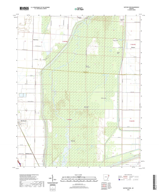 Hatchie Coon Arkansas US Topo Map Image