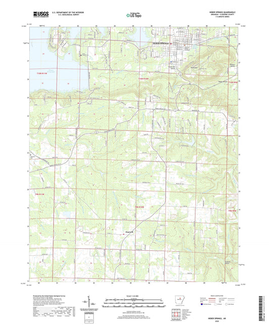 Heber Springs Arkansas US Topo Map Image