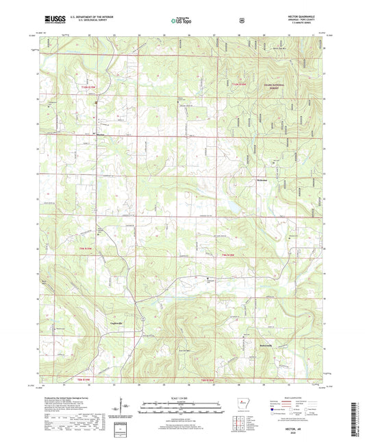 Hector Arkansas US Topo Map Image