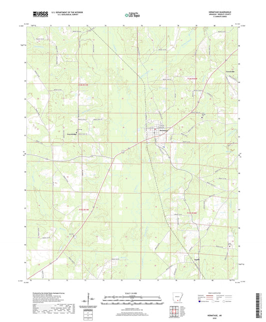 Hermitage Arkansas US Topo Map Image