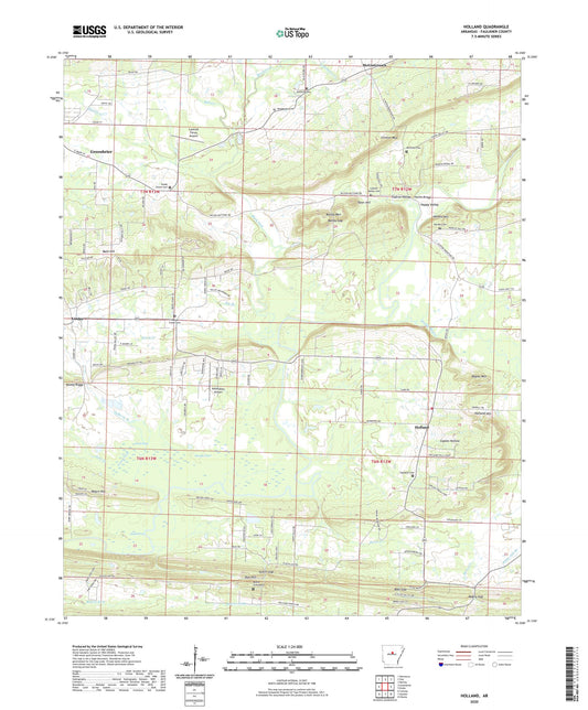 Holland Arkansas US Topo Map Image