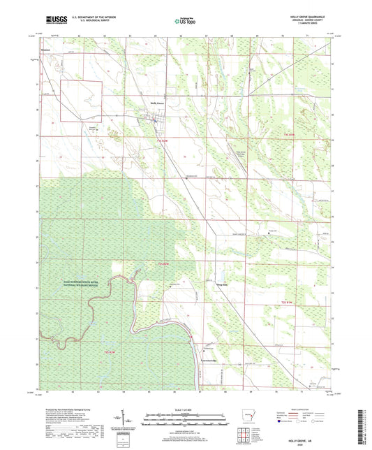 Holly Grove Arkansas US Topo Map Image